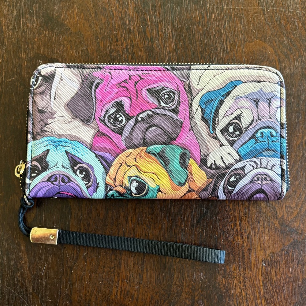 VEGAN PUG WALLET - NWOT